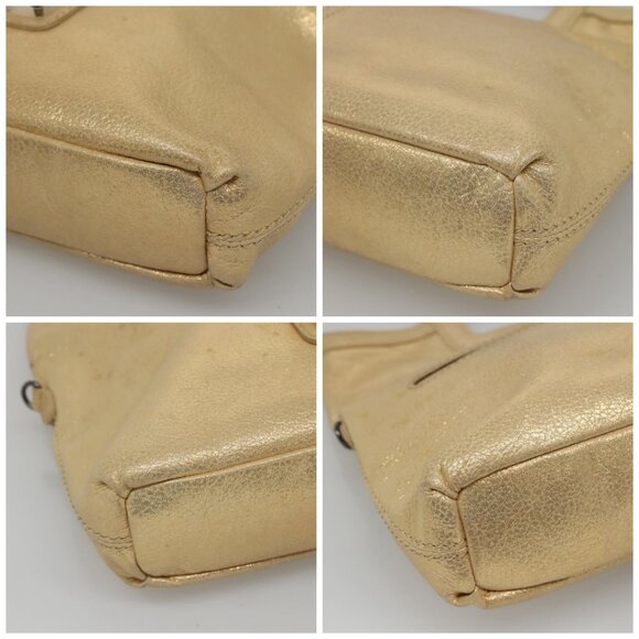 BURBERRY Blue Label Hand Bag Leather 2way Gold - Picture 15 of 15
